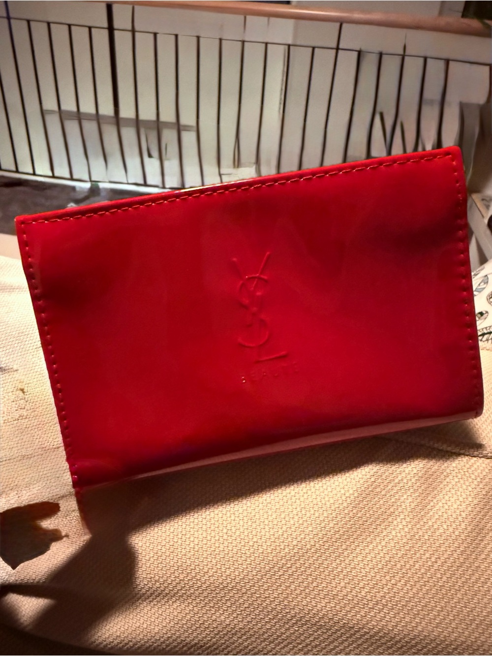 Yves Saint Laurent Red Patent Leather Small Bag